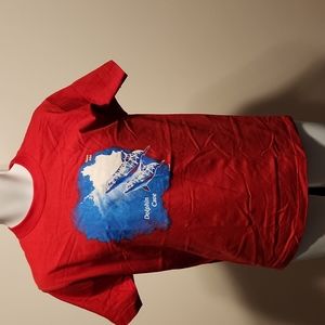 Dolphin cave Guam art red s tshirt